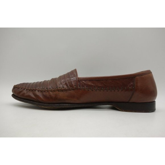 Avventura Brown Genuine Lizard Slip On Dress Loafers Shoes Men\'s 9 M main image 8